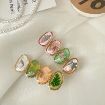 Handmade Baroque Sweet Floral Amber Hair Clip - ArtGalleryZen
