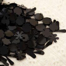 Handmade Black White Sequins Tassel Patchwork Nightclub Party Strappy Dress - ArtGalleryZen