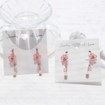 Handmade Cherry Blossom Dangle Earrings - ArtGalleryZen
