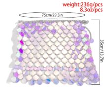 Handmade Colorful Squamous Sequin Disco Skirt Bra Set - ArtGalleryZen