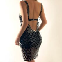 Handmade Colorful Squamous Sequins Patchwork Rave Party Mini Dress - ArtGalleryZen