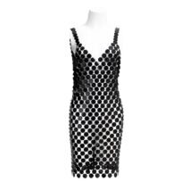 Handmade Colorful Squamous Sequins Patchwork Rave Party Mini Dress - ArtGalleryZen