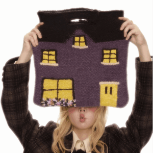 Handmade Cottage Knitted Tote Bag - ArtGalleryZen