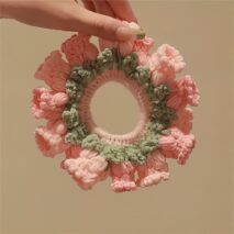 Handmade Crochet Lily Of The Valley Chignon Hair Band - ArtGalleryZen