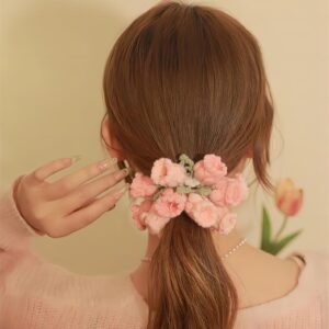 Handmade Crochet Lily Of The Valley Chignon Hair Band - ArtGalleryZen