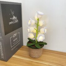 Handmade Crochet Lily Of The Valley Night Light - ArtGalleryZen