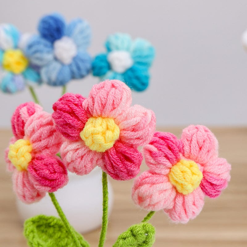 Handmade Crochet Potted Daisy Flower - ArtGalleryZen
