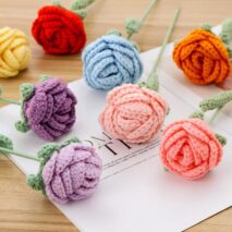 Handmade Crochet Rose Flower - ArtGalleryZen