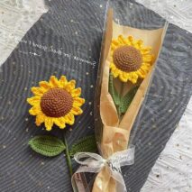 Handmade Crochet Sunflower - ArtGalleryZen