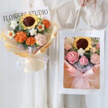 Handmade Crochet Sunflower - ArtGalleryZen