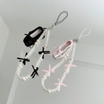 Handmade Crystal Seed Bead Pearl Dance Theatrical Phone Strap - ArtGalleryZen