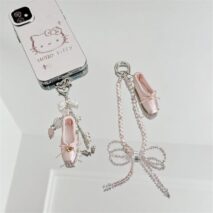Handmade Crystal Seed Bead Pearl Dance Theatrical Phone Strap - ArtGalleryZen