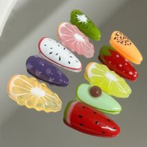 Handmade Fruit Party 3D Press on Nails False Nail - ArtGalleryZen