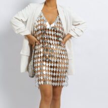 Handmade Glitter Rhombic Sequin Dress - ArtGalleryZen