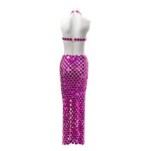 Handmade Glitter Squamous Sequins Patchwork Long Dress - ArtGalleryZen