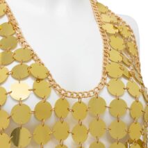 Handmade Glitter Squamous Sequins Patchwork Nightclub Party Strappy Dress - ArtGalleryZen