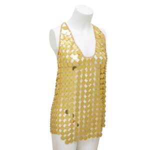 Handmade Glitter Squamous Sequins Patchwork Nightclub Party Strappy Dress - ArtGalleryZen