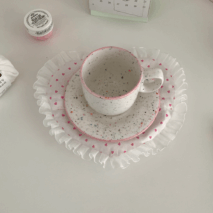 Handmade Heart Lace Fabric Removable Pillow Coaster - ArtGalleryZen