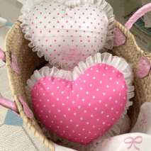 Handmade Heart Lace Fabric Removable Pillow Coaster - ArtGalleryZen