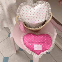 Handmade Heart Lace Fabric Removable Pillow Coaster - ArtGalleryZen