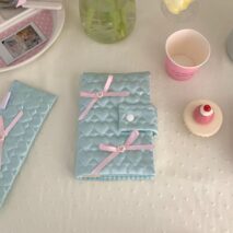 Handmade Heart Satin Bowknot A6 Fabric Book Cover - ArtGalleryZen
