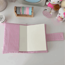 Handmade Heart Satin Bowknot A6 Fabric Book Cover - ArtGalleryZen