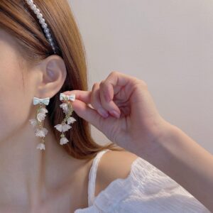 Handmade Lily Of The Valley Dangle Earrings - ArtGalleryZen