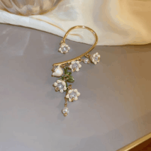 Handmade Lily Of The Valley Dangle Ear Wrap Earrings - ArtGalleryZen