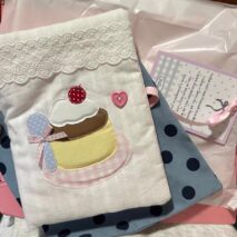 Handmade Pudding Dessert A6 B6 A5 Fabric Book Cover - ArtGalleryZen