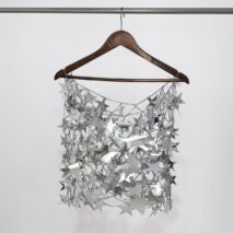 Handmade Squamous Hollow Glitter Star Sequins Strappy Rave Party Skirt - ArtGalleryZen