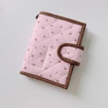 Handmade Star Polka Dot Pink A6 B6 A5 Fabric Book Cover - ArtGalleryZen