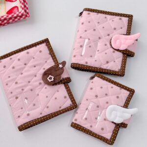 Handmade Star Polka Dot Pink A6 B6 A5 Fabric Book Cover - ArtGalleryZen