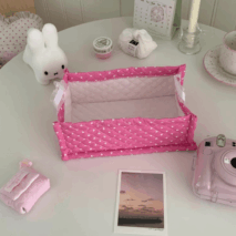 Handmade Sweet Heart Tulip Fabric Storage Basket - ArtGalleryZen