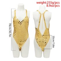 Handmade Transparent Squamous Bikini Sequin Dress - ArtGalleryZen