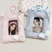 Handmade Wing Star Fabric Photocard Holder Keychain Kpop Card Display - ArtGalleryZen
