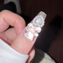 Handmade Y2K Gummy Bears Bowknot 3D Press on Nails False Nail - ArtGalleryZen
