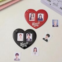 Heart Couples Keychain Kpop Photocard Holder - ArtGalleryZen