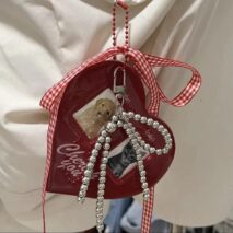 Heart Couples Keychain Kpop Photocard Holder - ArtGalleryZen