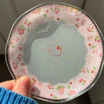 Hello Kitty Flower Glass Teacup And Saucer Set - ArtGalleryZen
