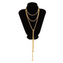Hip - hop Style Square Beaded Long Chain Necklace - ArtGalleryZen