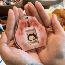 Hold In The Palm Acrylic Keychain Kpop ID Card Photocard Holder - ArtGalleryZen