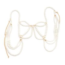 Hollow Chunky Pearl Body Chain Bra - ArtGalleryZen