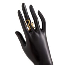 Irregular Curved Hollow Open Ring - ArtGalleryZen
