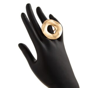 Irregular Gold Silver Plated Chunky Hoop Ring - ArtGalleryZen