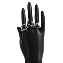 Irregular Gold Silver Plated Flow Waterdrop Ring Set - ArtGalleryZen