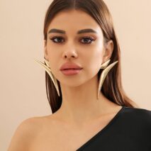 Irregular Gold Silver Plated Statement Earrings - ArtGalleryZen