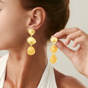 Irregular Gold Silver Plated Waterdrop Dangle Earrings - ArtGalleryZen
