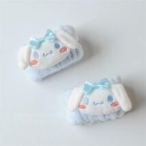 Kawaii 2 Pieces Face Washing Anti-Wet Plush Wristband Hairband Set - ArtGalleryZen