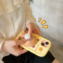 Kawaii 3D Capybara Blowing Bubbles iPhone Case - ArtGalleryZen