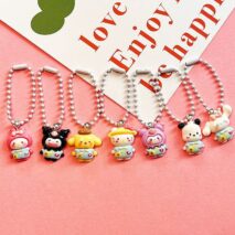 Kawaii 7 Pieces Sanrio Keychain Set - ArtGalleryZen